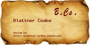 Blattner Csaba névjegykártya